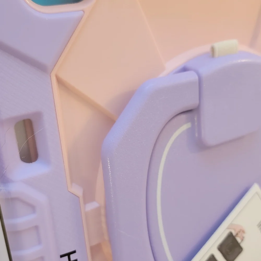 Case for iPad Pro 13 - Rotating Stand - Pink and Purple Cover